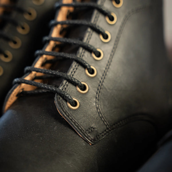 Dutton Black men's black leather boots