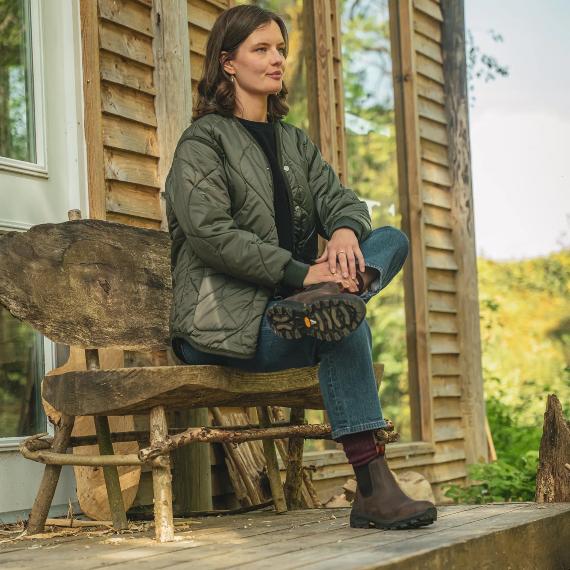 Women's - Brown Distressed - Water Resistant - Leather - Vibram