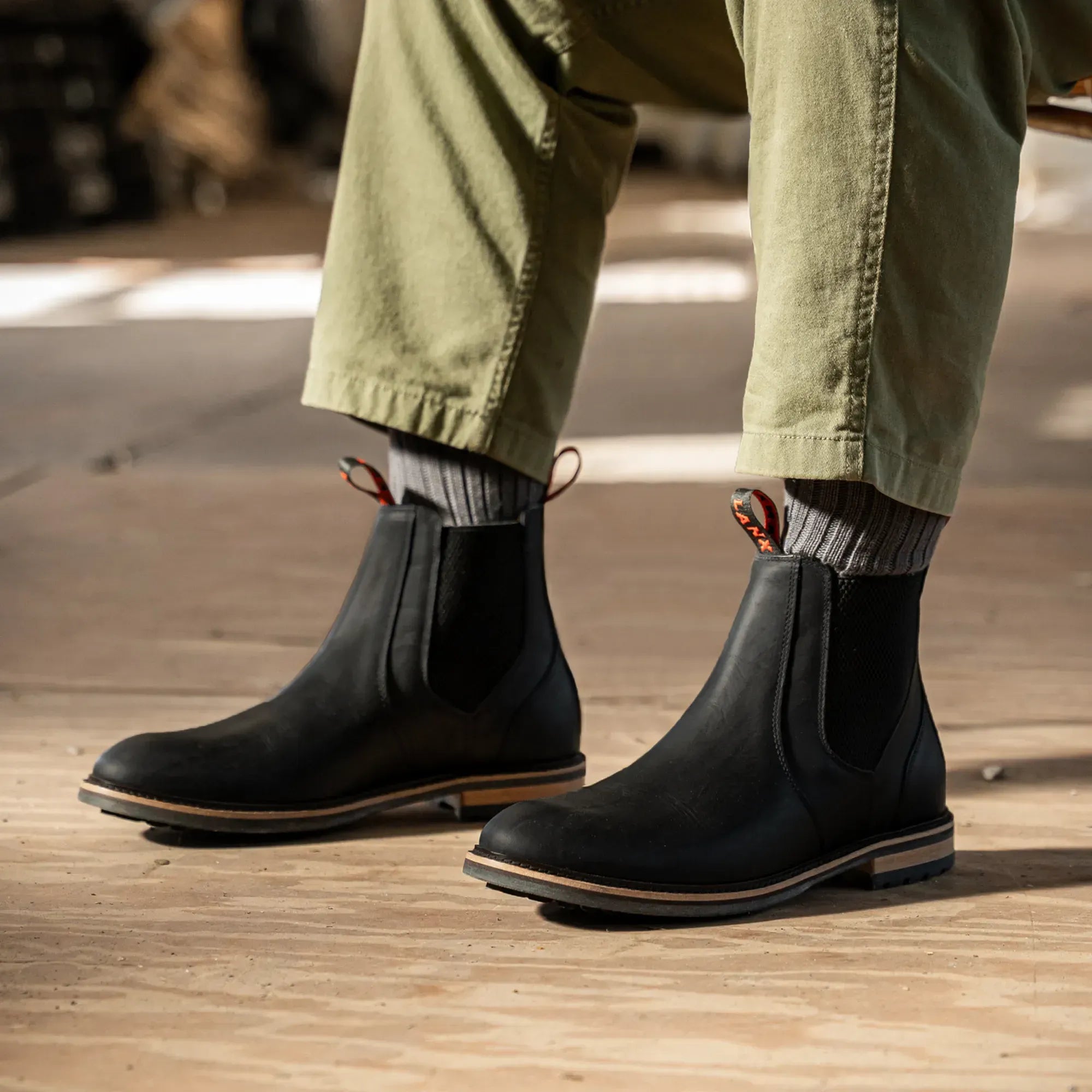 Men's - Black - Dark - Leather - Chelsea Boots – LANX