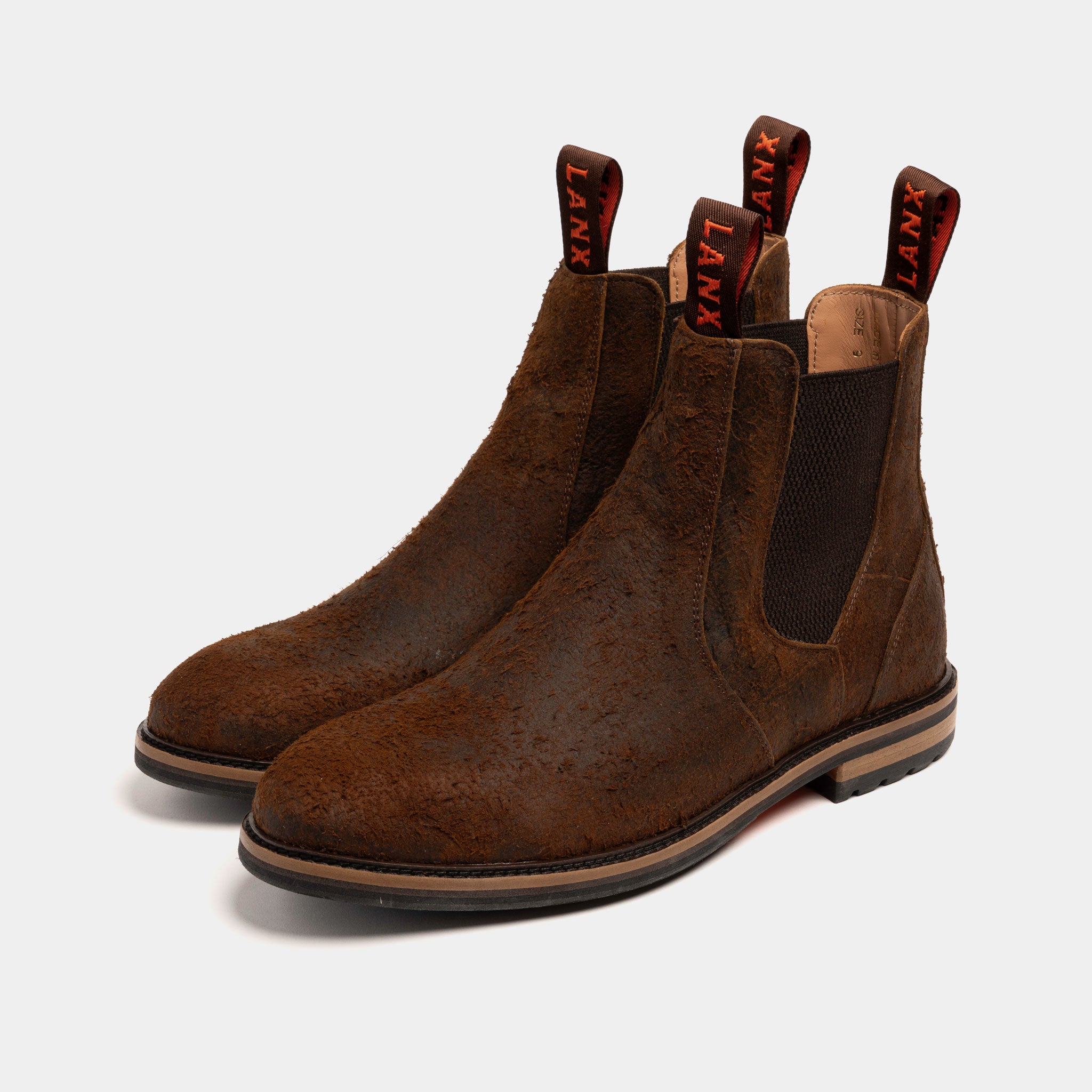 Men's Brown Dark Leather Chelsea Boots – LANX1