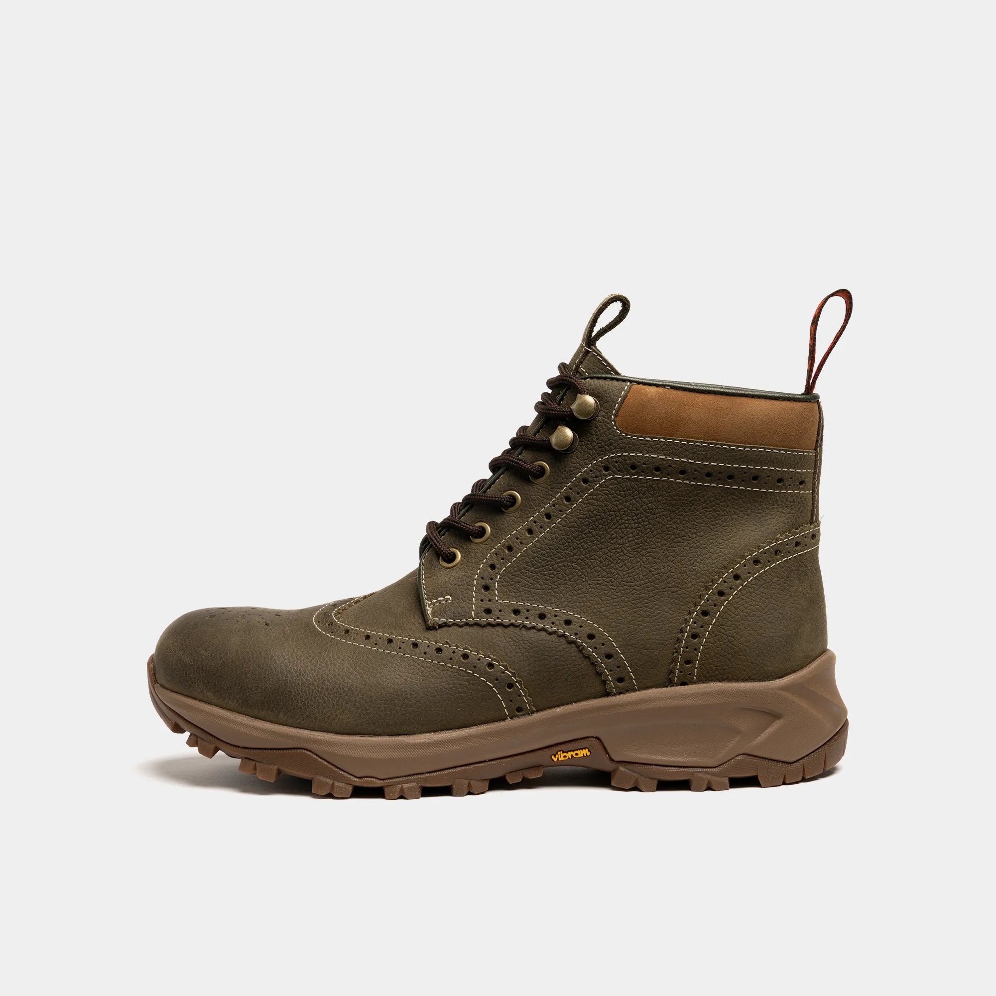 Verts shoe 新品 Women's - Green - Leather - Derby Brogue Boots – LANX