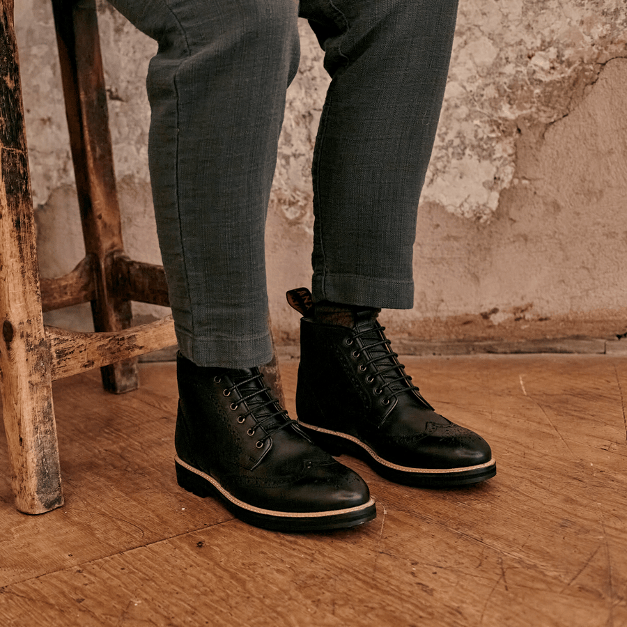 BAYLEY // MATT BLACK-Men's Boots | LANX Proper Men's Shoes