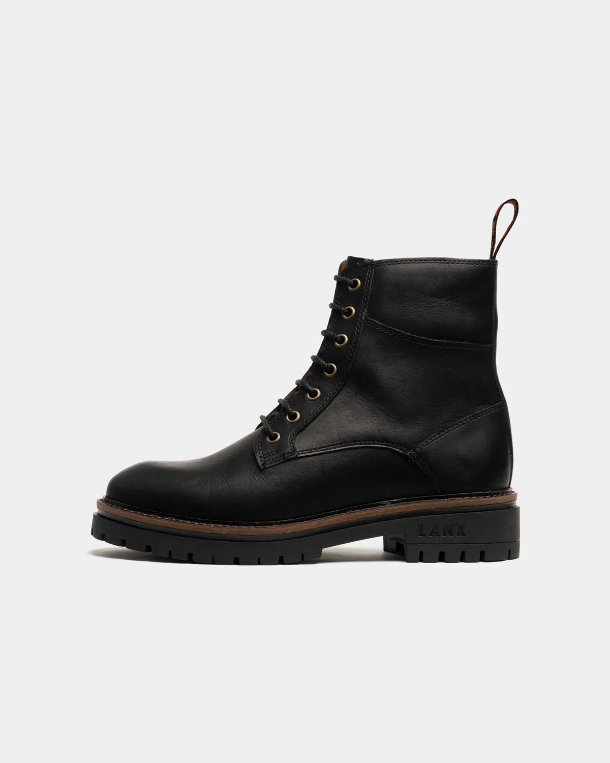 Women's - Black - Leather - Derby Boots – LANX Women's - Black - Leather - Derby Boots – LANX