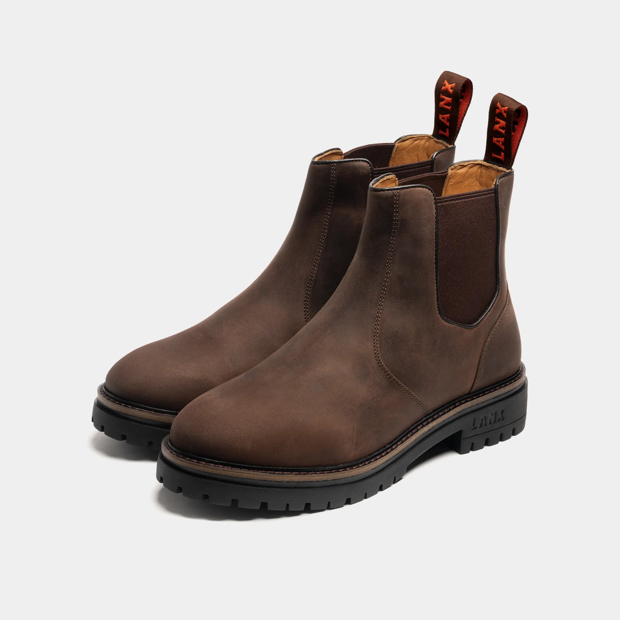 Women's Brown Dark Leather Chelsea Boots – LANX