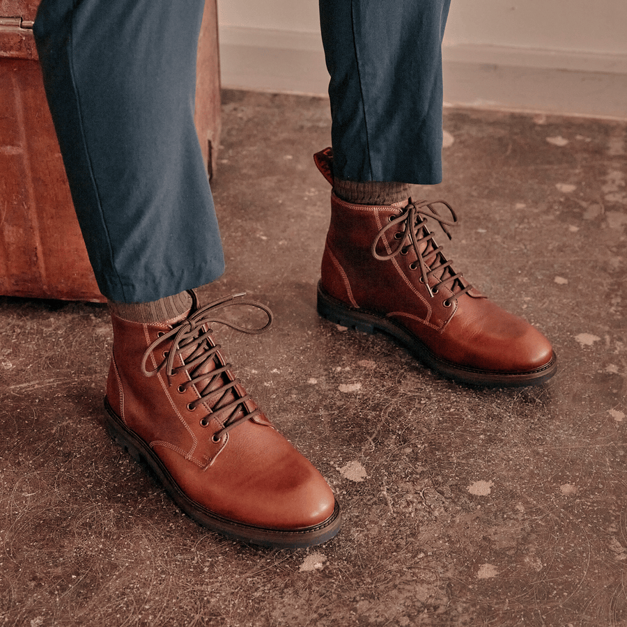 SETTLE // CARAMEL GRAINED-Men's Boots