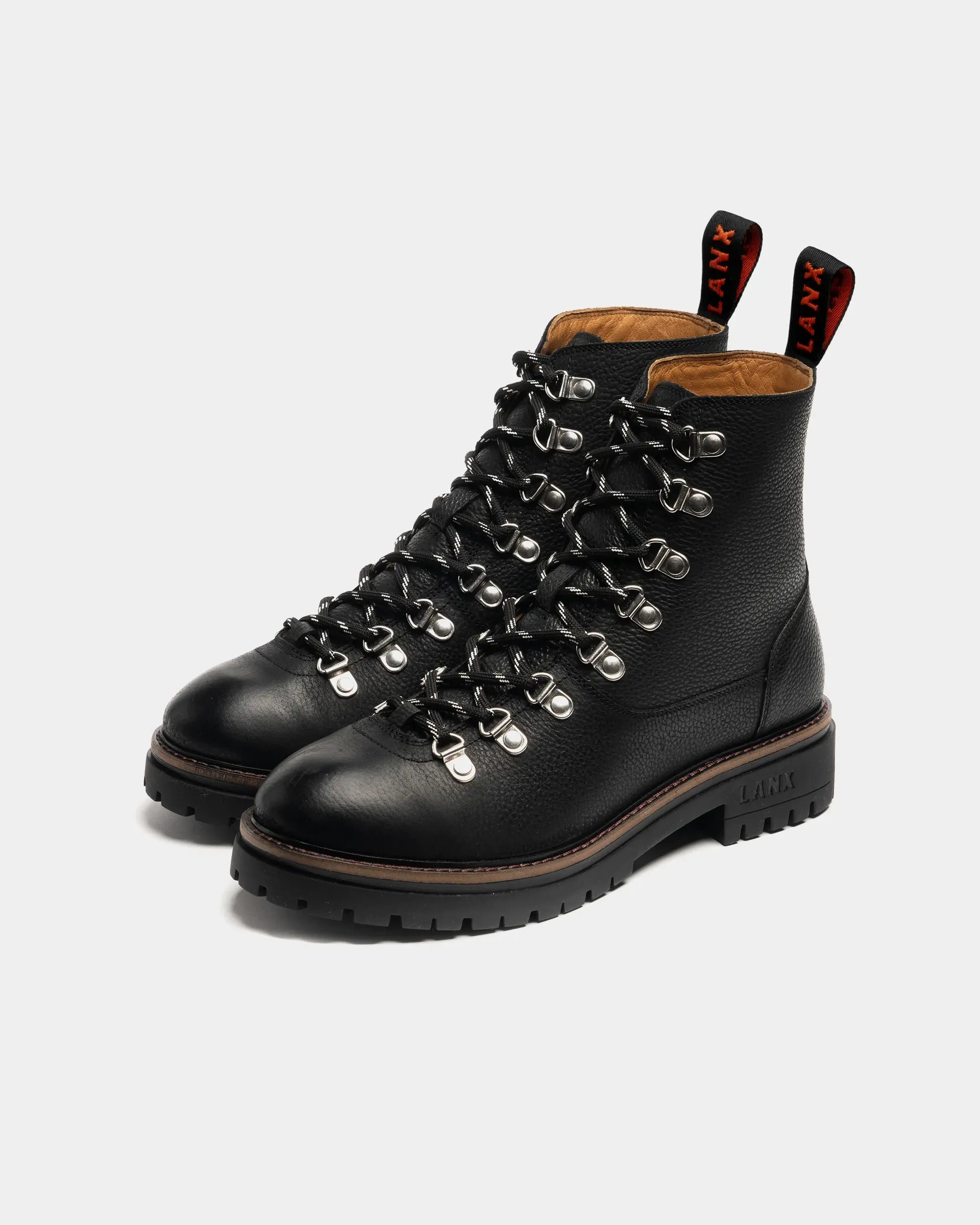 Women's - Black - Dark - Leather - Lace-to-toe Boots – LANX