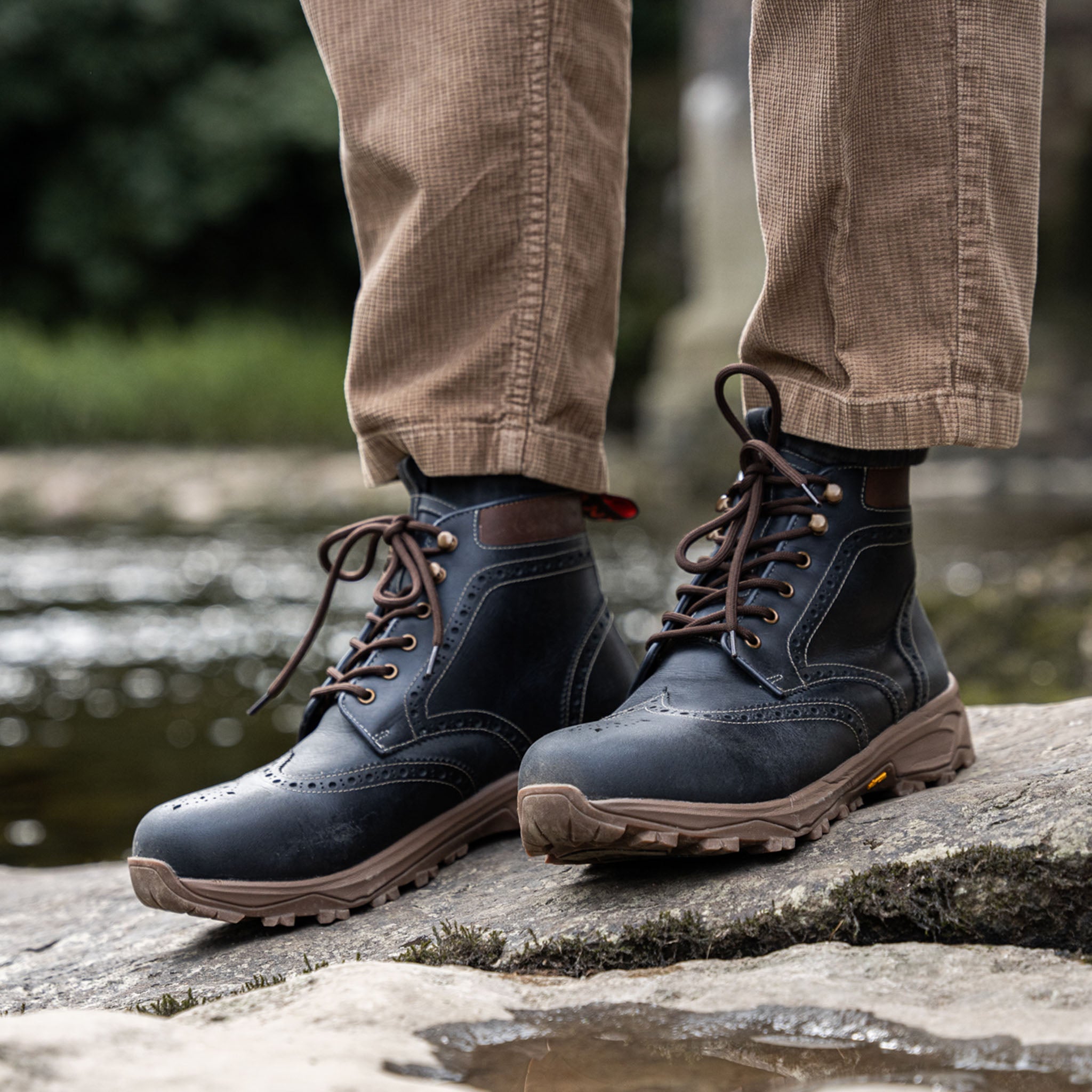 Navy blue lace up booties online