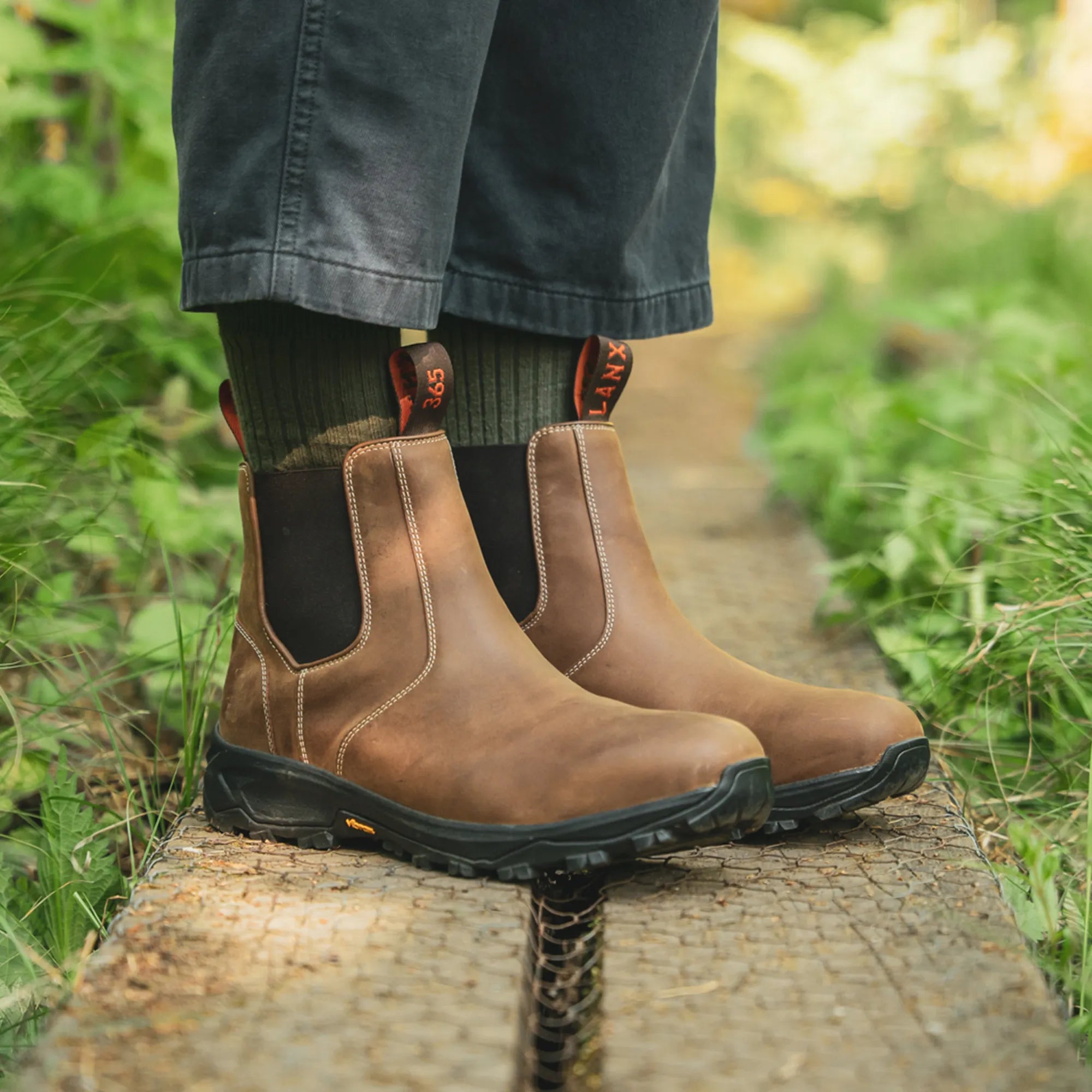 Men's Brown Dark Leather Chelsea Boots – LANX - Main Image