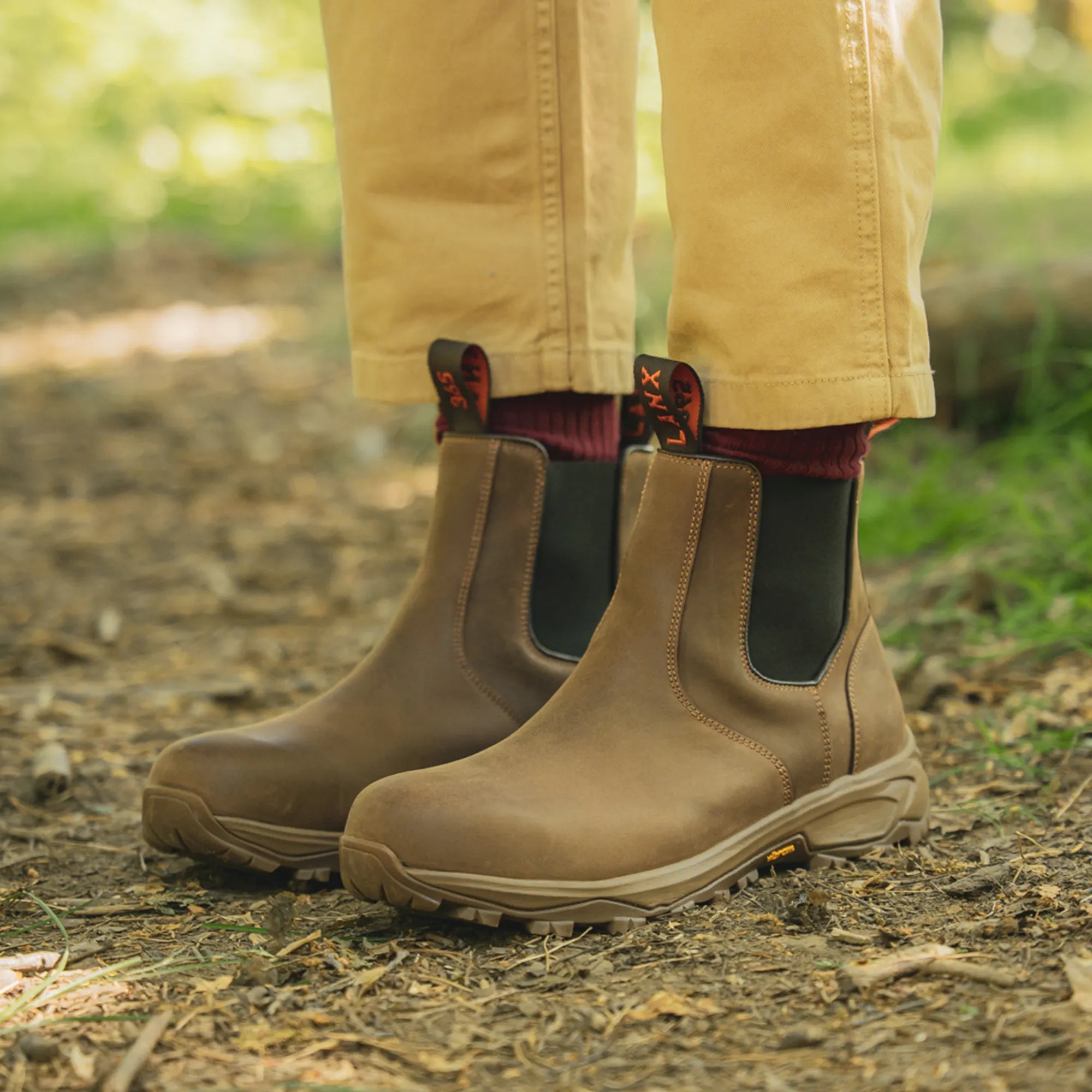 Men's Conker Brown Water Resistant Leather Vibram Chelsea