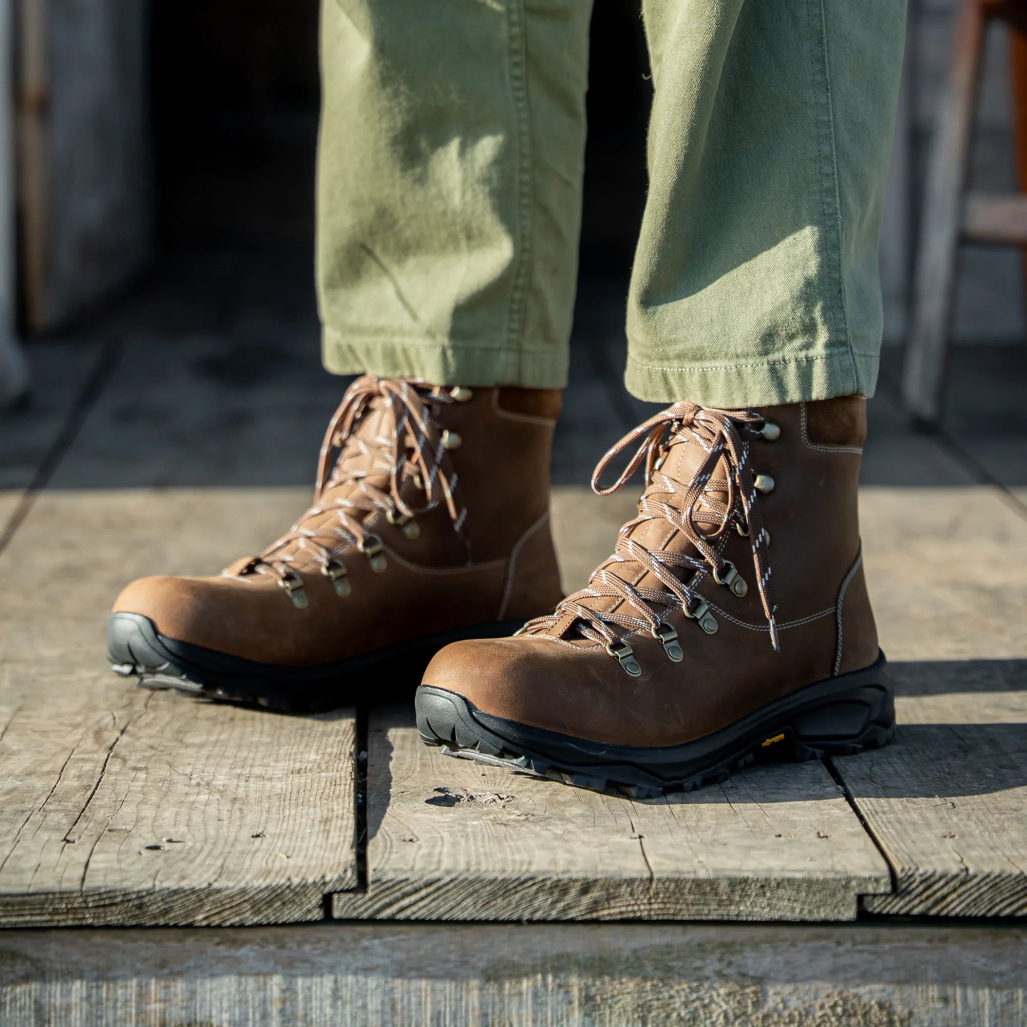 Men's - Brown - Dark - Leather - Lace-to-toe Boots – LANX