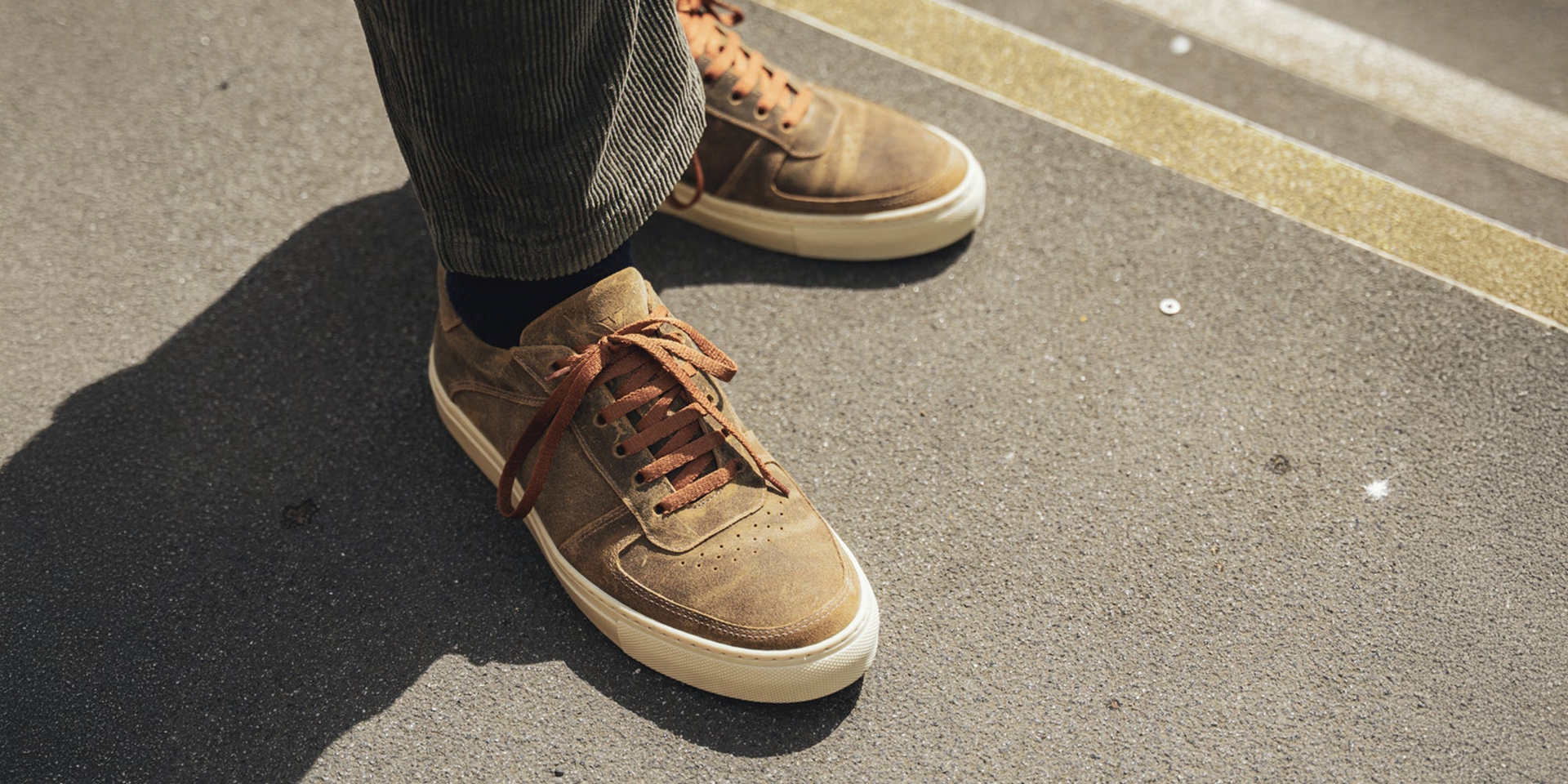 An image of Ancoats Khaki men's sneakers