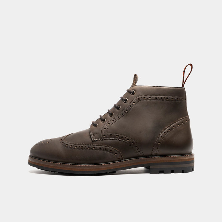 Men's - Brown - Tan - Leather - Derby Brogue Boots – LANX Men's - Brown - Tan - Leather - Derby Brogue Boots – LANX