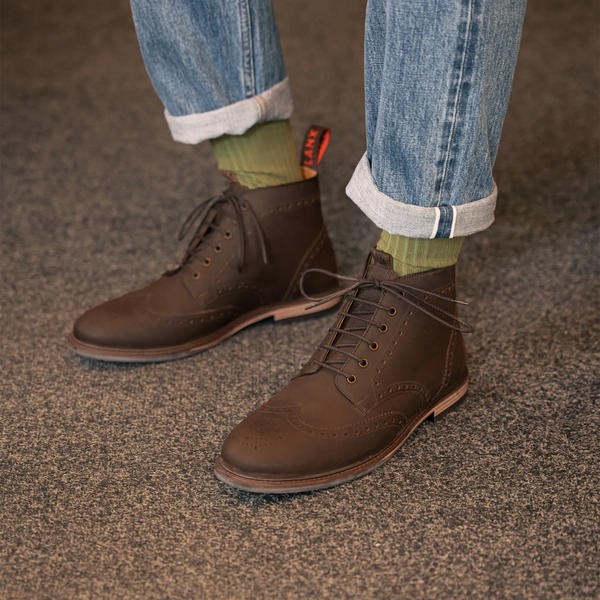 BAYLEY // BROWN DISTRESSED-Men's Boots | LANX Proper Men's Shoes
