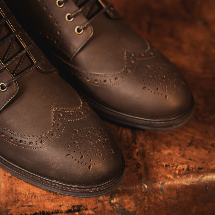 BAYLEY // BROWN DISTRESSED-Men's Boots | LANX Proper Men's Shoes