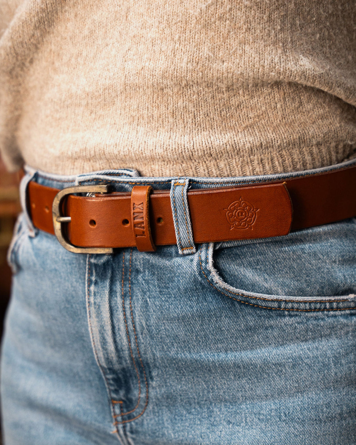 BLEASDALE / TAN-Belt | LANX Proper Men's Shoes