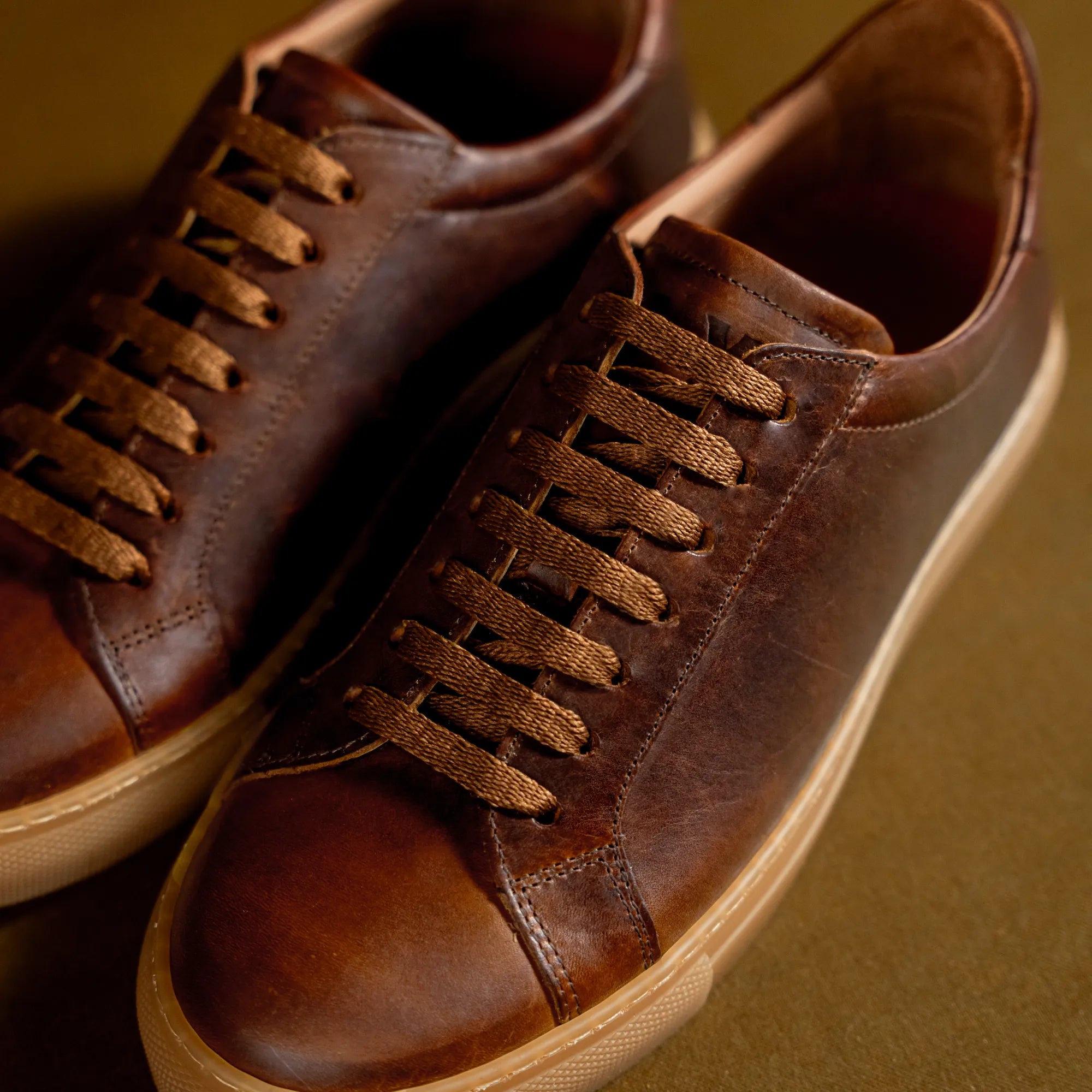 Caramel Women's - Caramel - Brown - Leather - Cupsole Sneakers – LANX