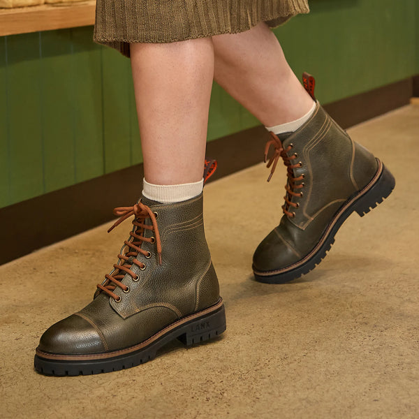 DINCKLEY / BOTTLE GREEN-Women’s Boots | LANX Proper Men's Shoes