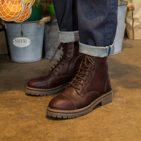 DINCKLEY / CHESTNUT GRAINED-Women’s Boots | LANX Proper Men's Shoes
