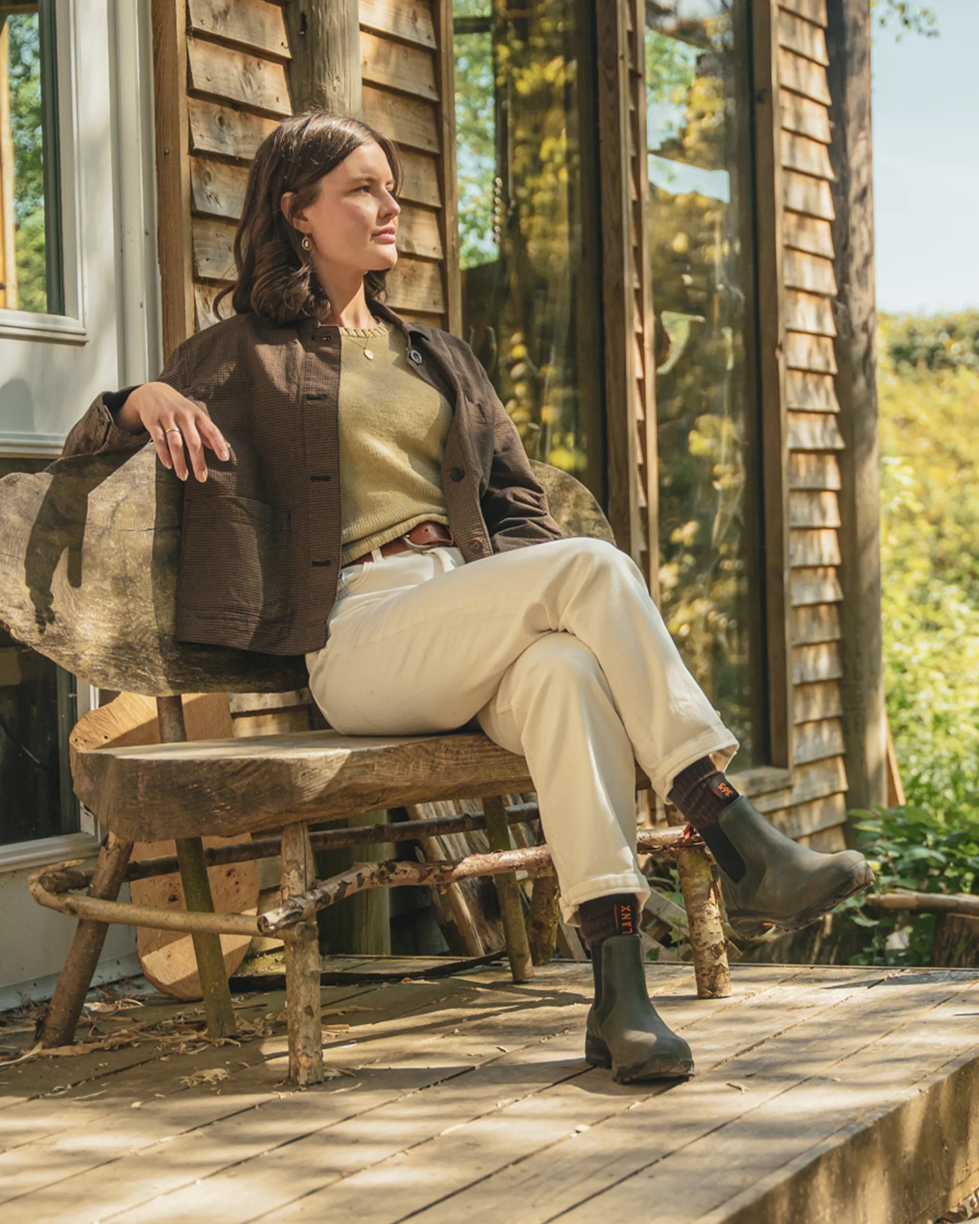 Women's - Black - Khaki - Leather - Chelsea Boots – LANX Women's - Black - Khaki - Leather - Chelsea Boots – LANX