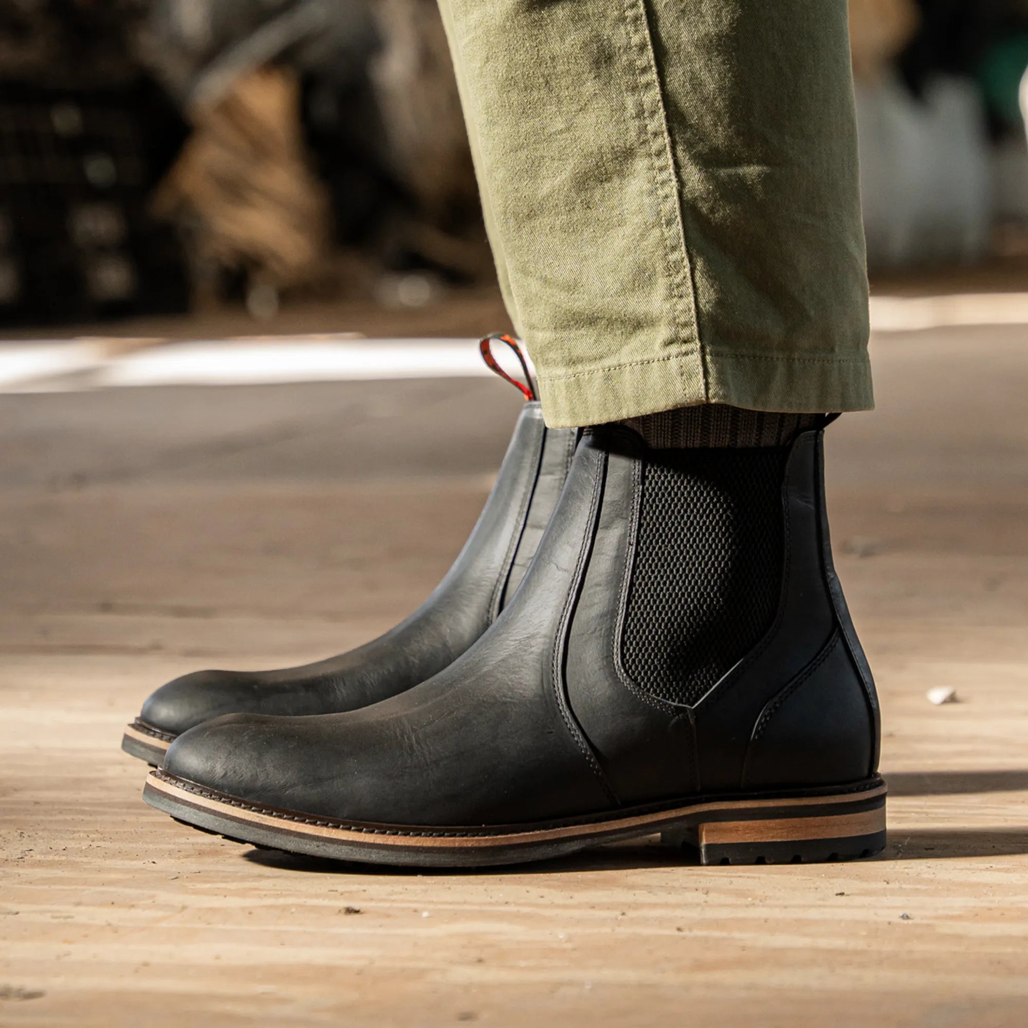 Men's - Black - Dark - Leather - Chelsea Boots – LANX