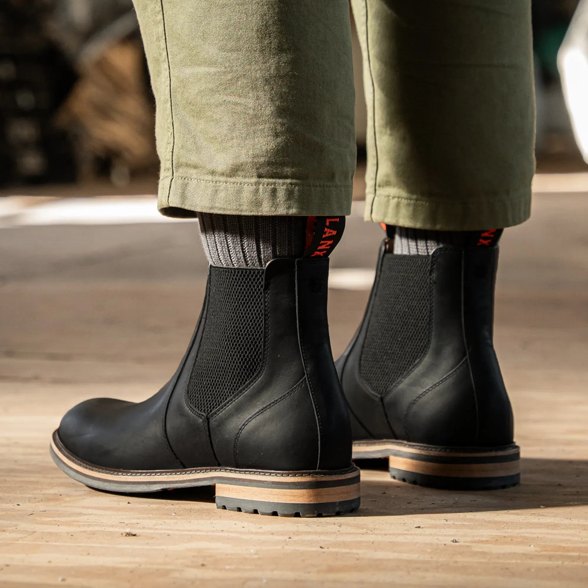 Men's - Black - Dark - Leather - Chelsea Boots – LANX