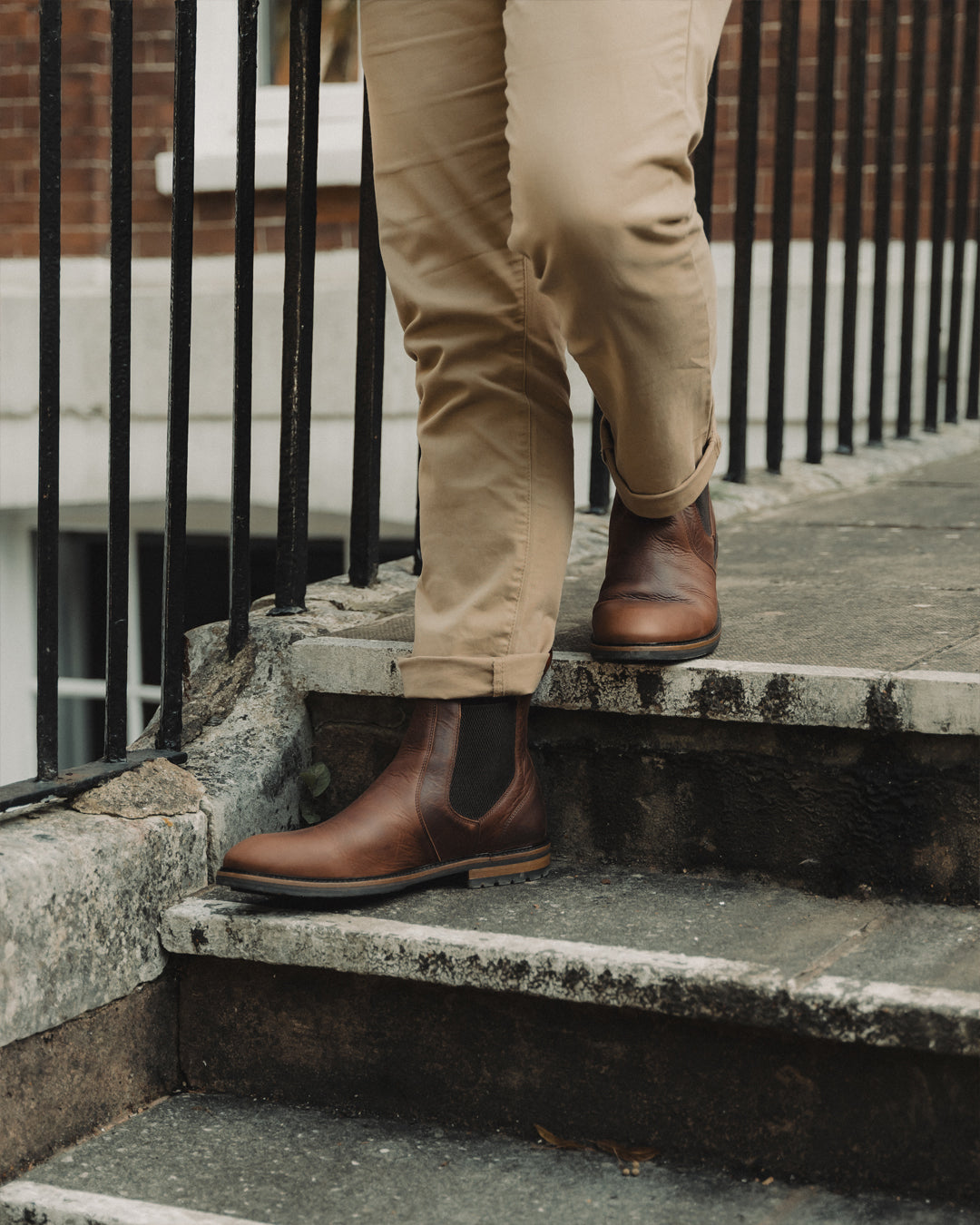 Men's - Brown - Light - Leather - Chelsea Boots – LANX