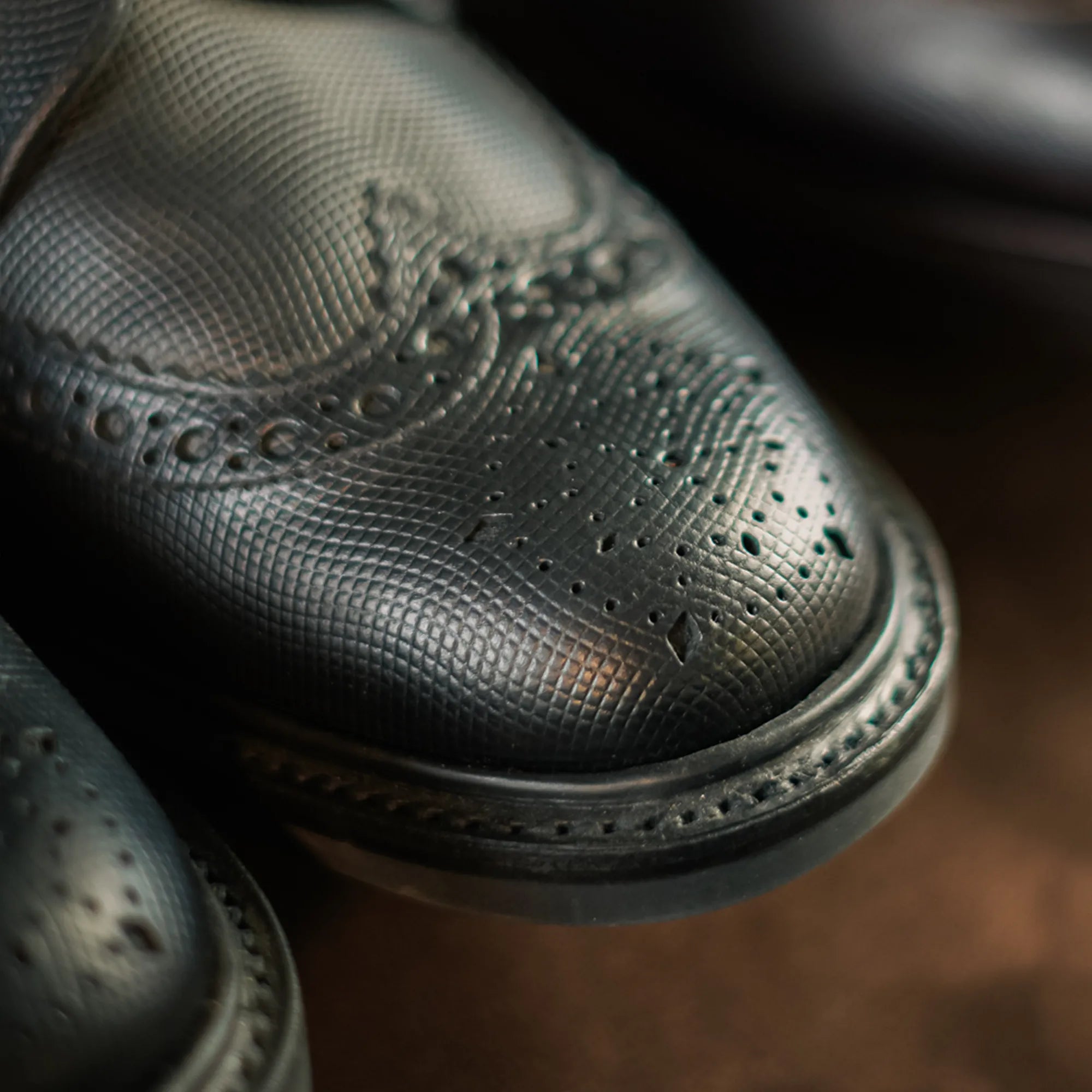 Men's - Black - Dark - Leather - Derby Brogue Boots – LANX