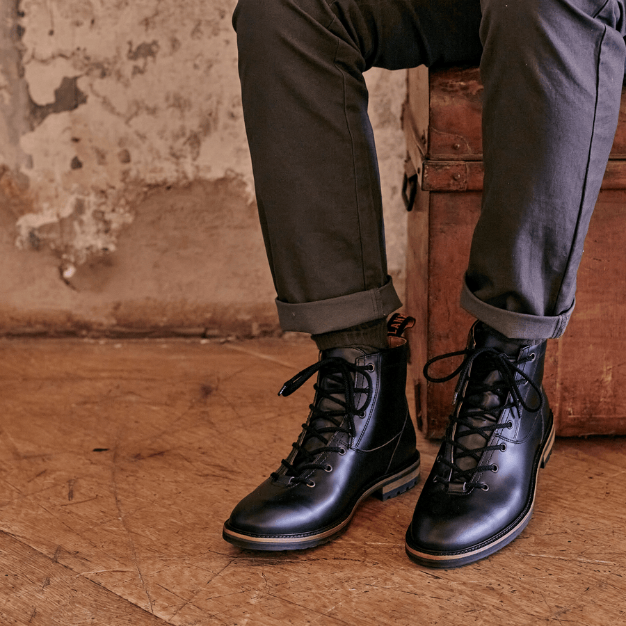 ALSTON // BLACK-Men's Boots | LANX Proper Men's Shoes