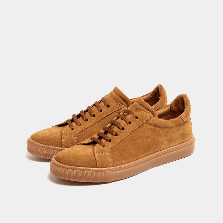 Men s Brown Tan Suede Cupsole Sneakers LANX
