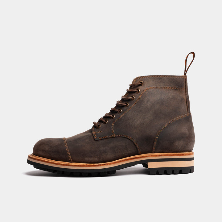 BAMBER // BROWN DISTRESSED-Men's Boots | LANX Proper Men's Shoes