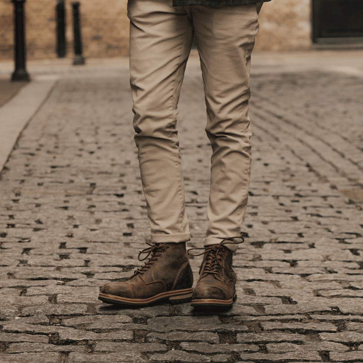 BAMBER // BROWN DISTRESSED-Men's Boots | LANX Proper Men's Shoes