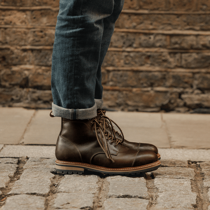 Chestnut combat boots hotsell