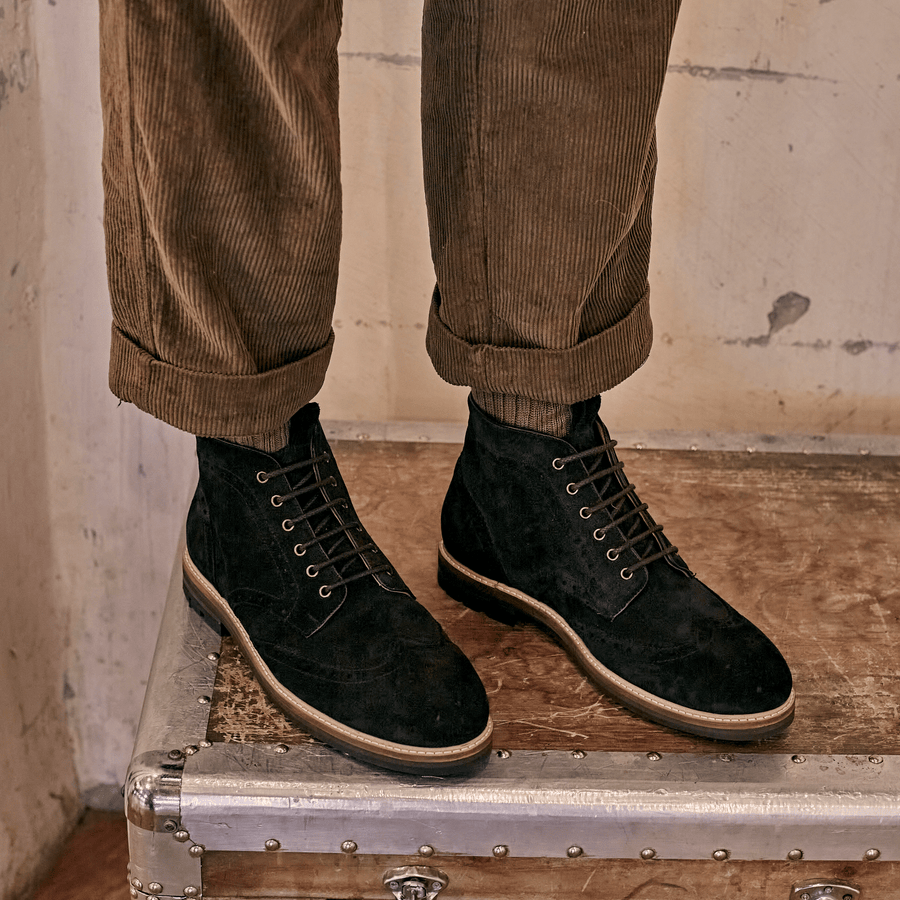 BAYLEY // ANTHRACITE SUEDE-Men's Boots | LANX Proper Men's Shoes