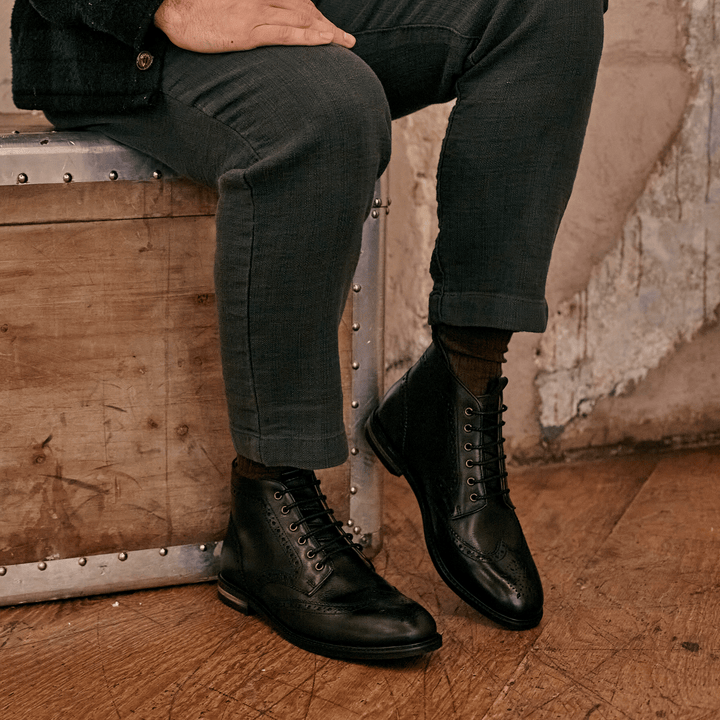 BAYLEY // BLACK-Men's Boots | LANX Proper Men's Shoes