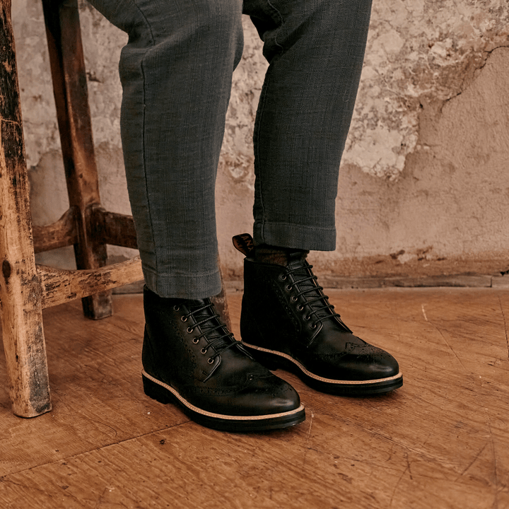 BAYLEY // MATT BLACK-Men's Boots | LANX Proper Men's Shoes