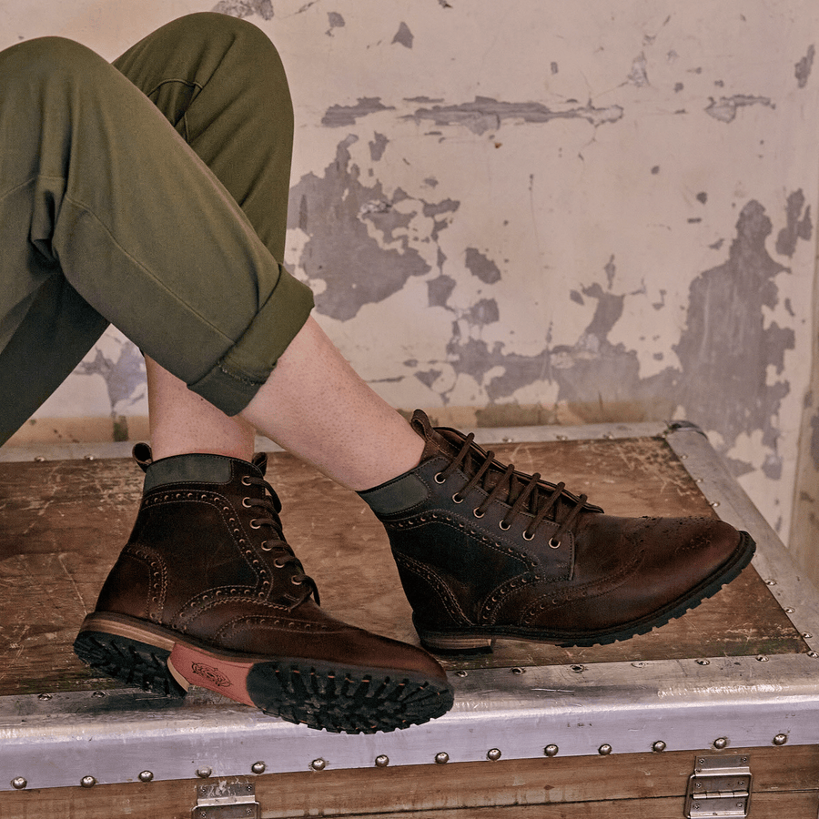 CHIPPING / MAHOGANY & KHAKI-Women’s Boots | LANX Proper Men's Shoes