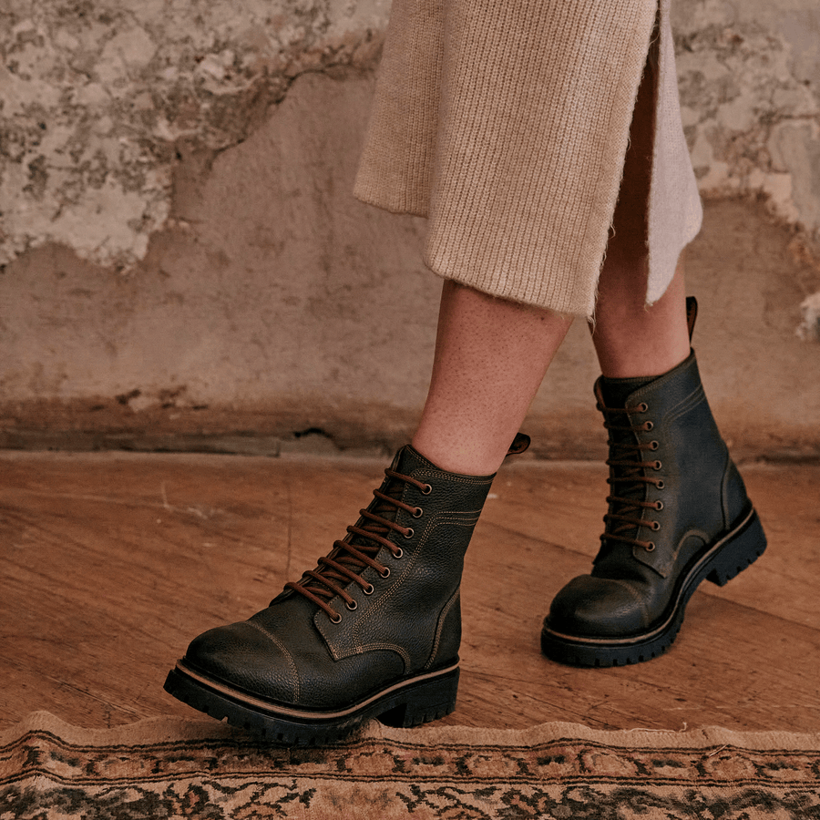 DINCKLEY / BOTTLE GREEN-Women’s Boots | LANX Proper Men's Shoes