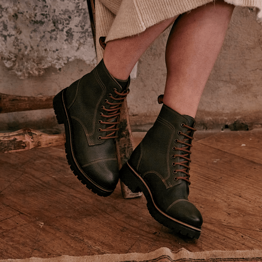 DINCKLEY / BOTTLE GREEN-Women’s Boots