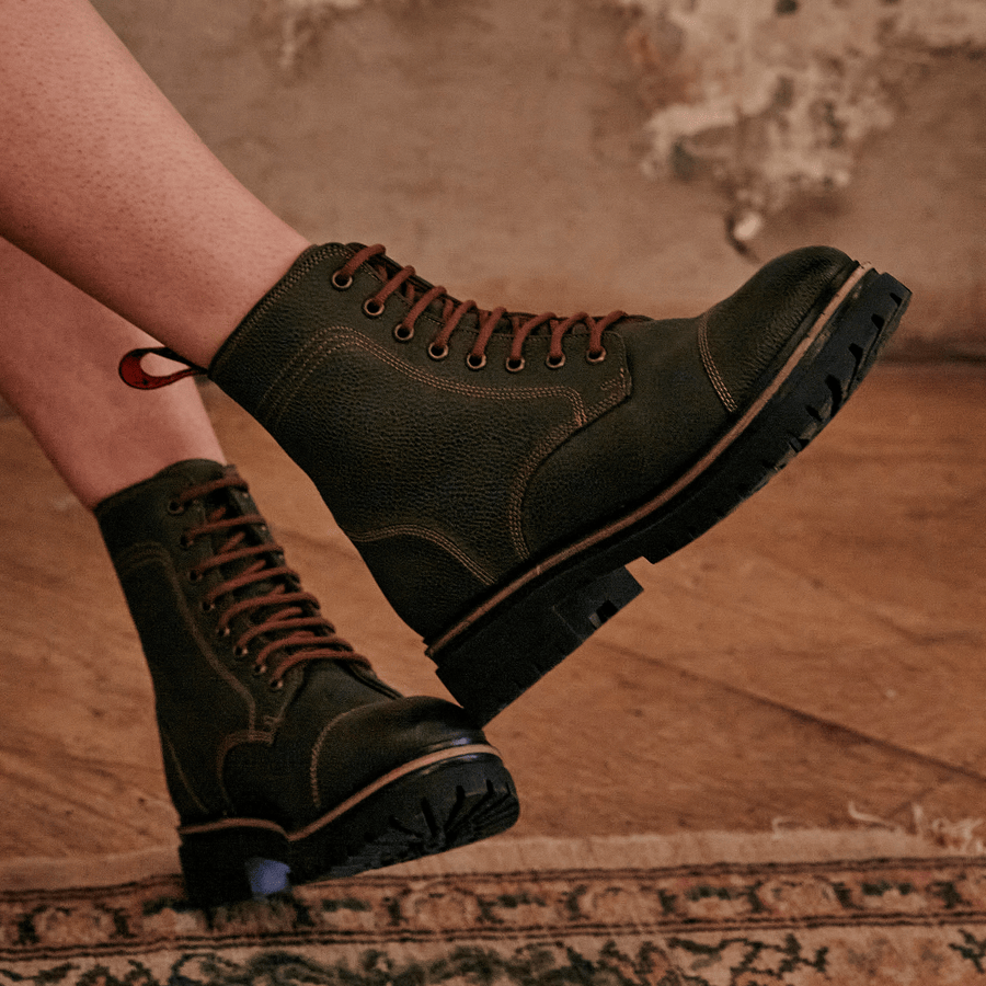 DINCKLEY / BOTTLE GREEN-Women’s Boots