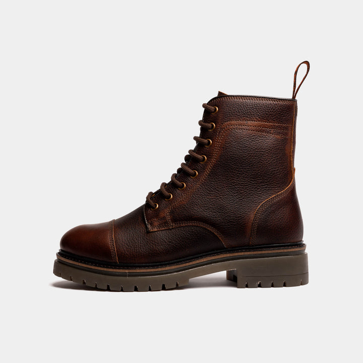 DINCKLEY / CHESTNUT GRAINED-Women’s Boots | LANX Proper Men's Shoes