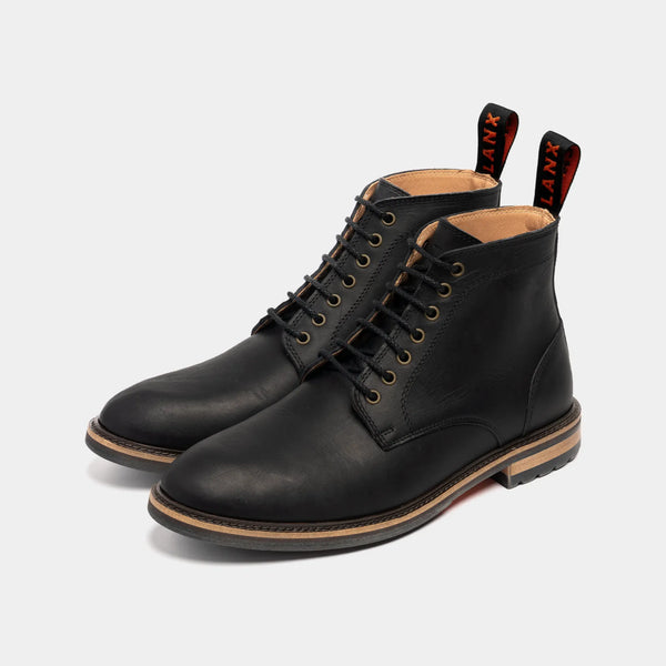 Dutton Black men's black leather boots