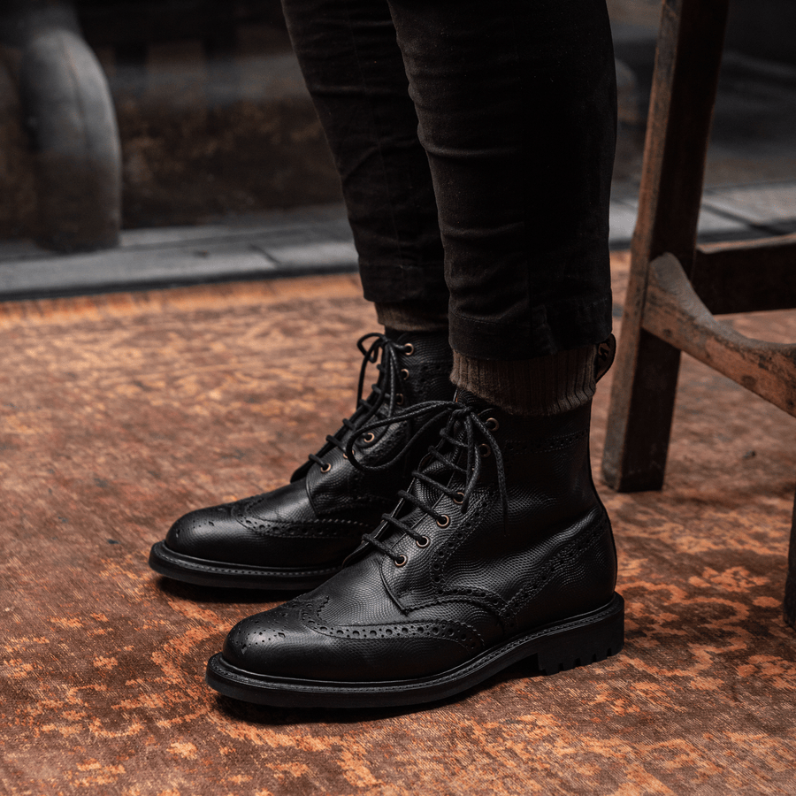 GRINDLETON // BLACK ODYSSEY-MEN'S SHOE | LANX Proper Men's Shoes