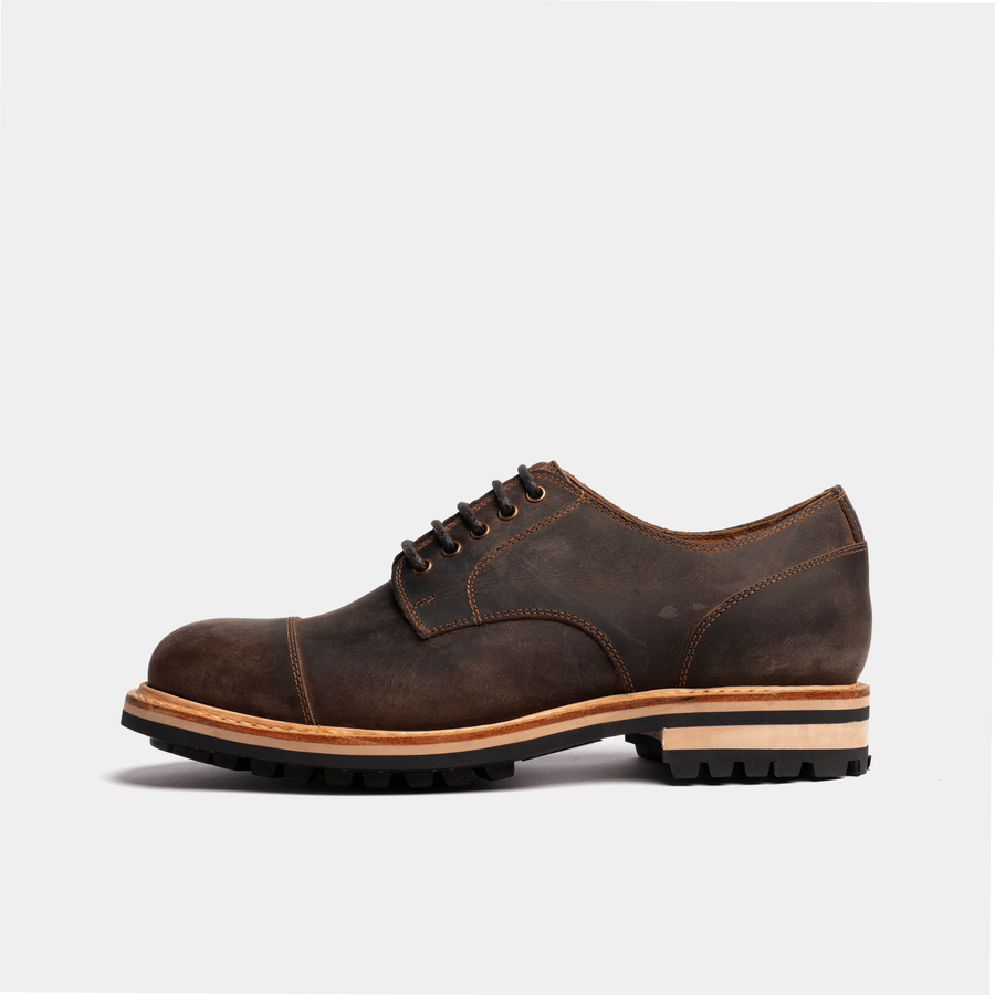HOWGILL // BROWN DISTRESSED-MEN'S SHOE | LANX Proper Men's Shoes