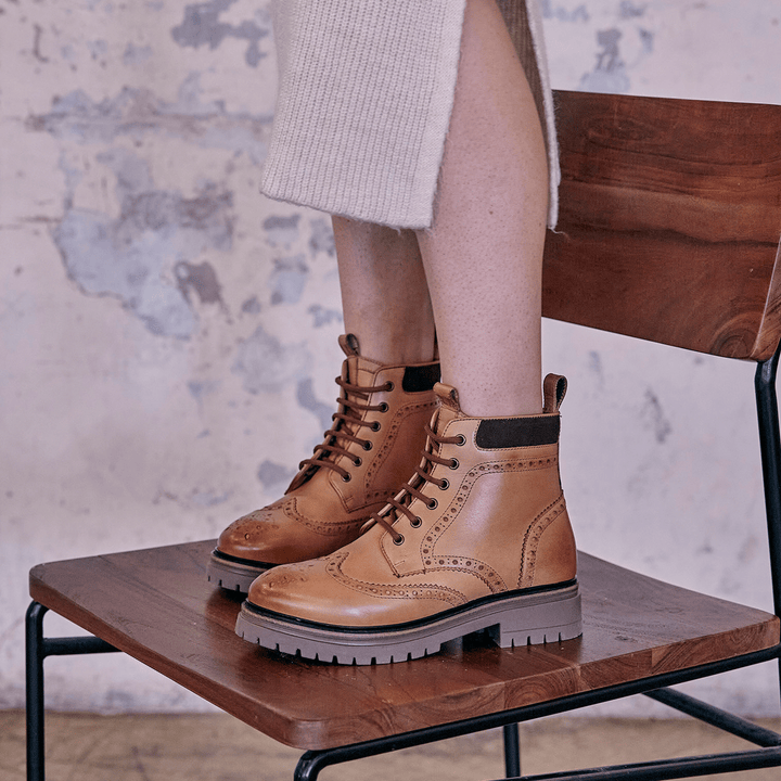 LANGHO / TAN-Women’s Boots | LANX Proper Men's Shoes