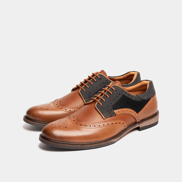 MEDLEY // TAN & GREY-MEN'S SHOE | LANX Proper Men's Shoes