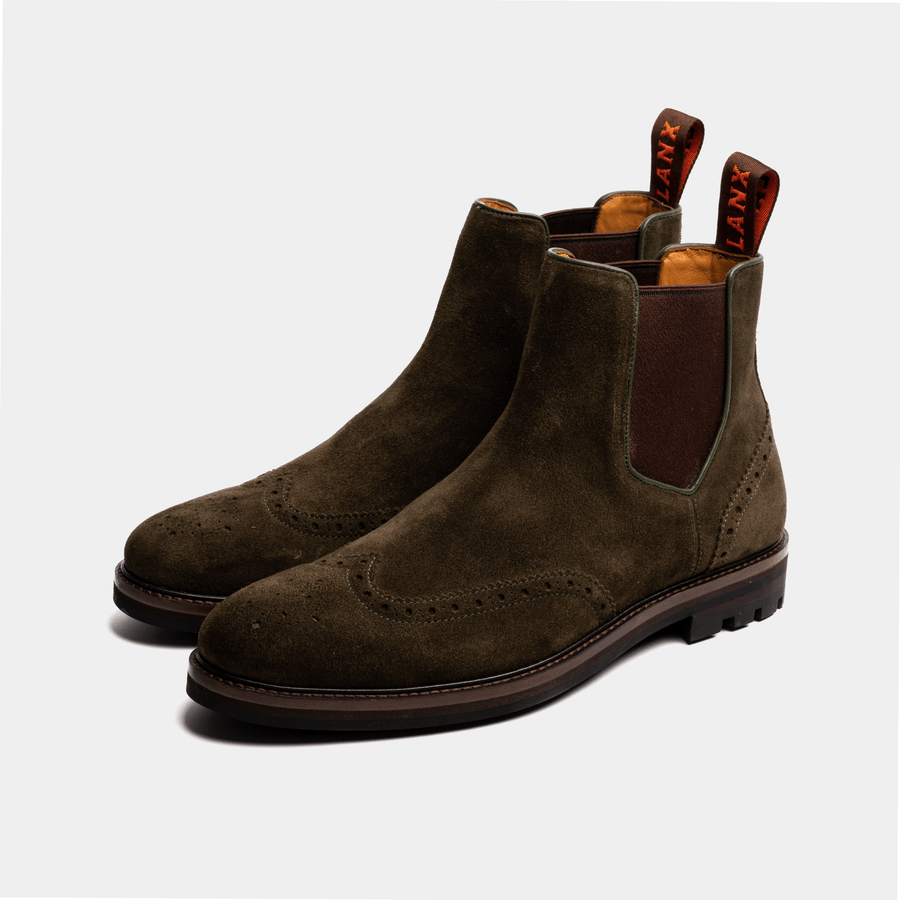 Khaki 2025 suede boots