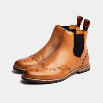 MITTON // TAN & MARINE BLUE-Men's Chelsea | LANX Proper Men's Shoes