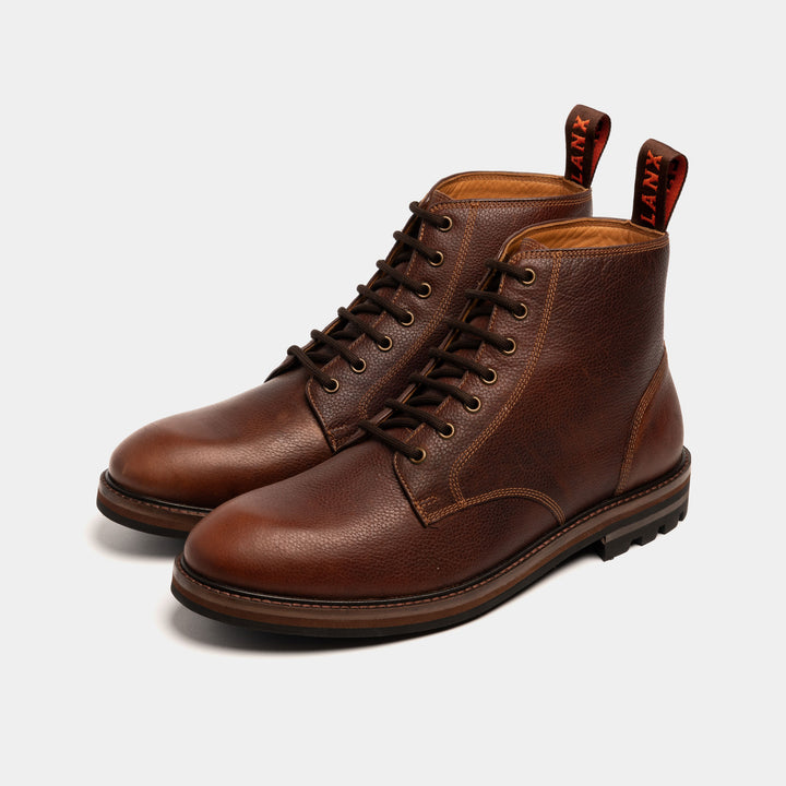 SETTLE // CARAMEL GRAINED-Men's Boots | LANX Proper Men's Shoes