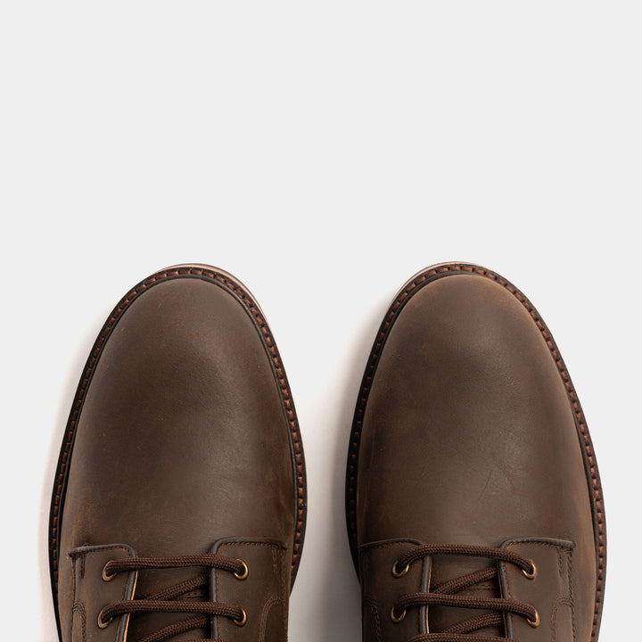 SETTLE // BROWN DISTRESSED-Men's Boots | LANX Proper Men's Shoes