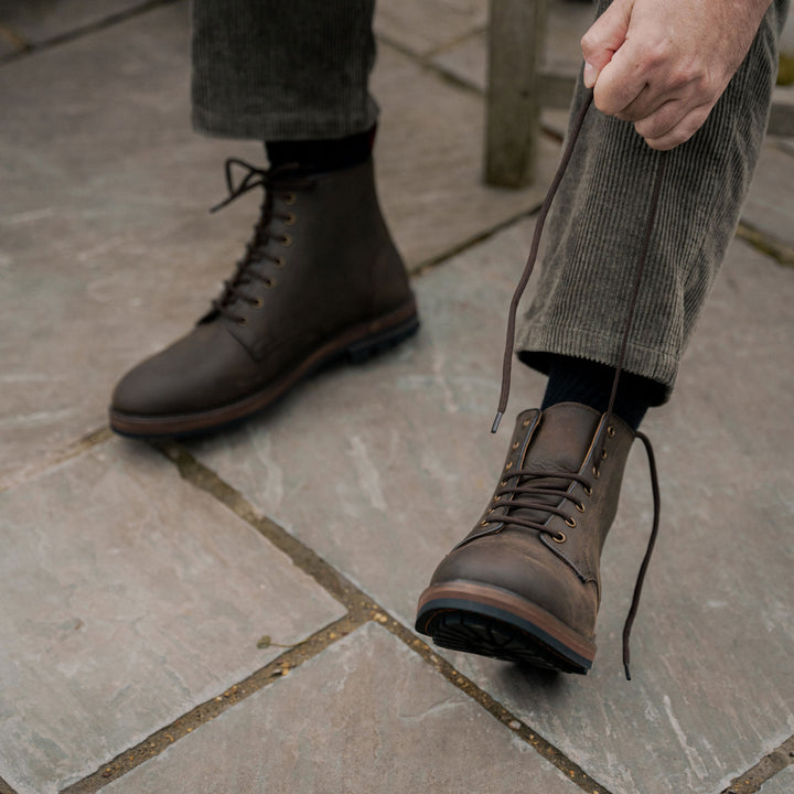 SETTLE // BROWN DISTRESSED-Men's Boots | LANX Proper Men's Shoes